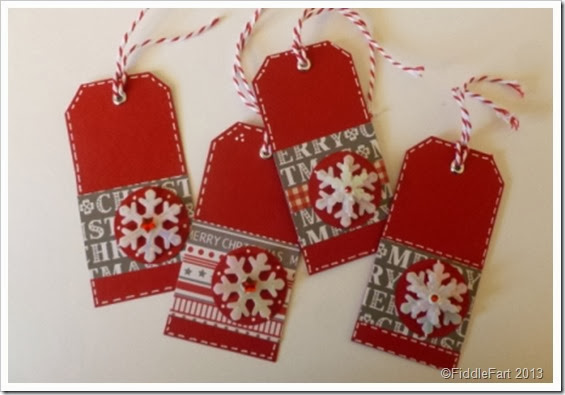 Gift Tags using Wilkinson Christmas Craft Papers