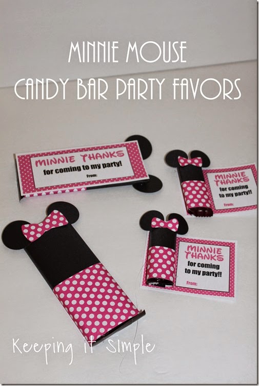 Minne Mouse Candy Bar Party Favor with Printable
