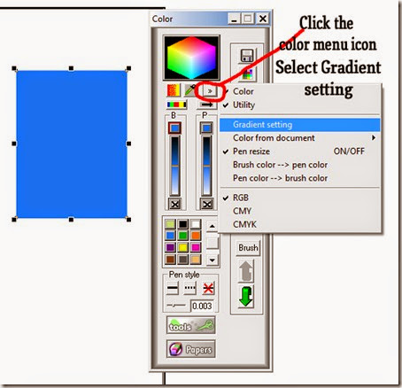 click color menu icon