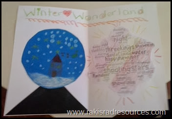 Winter Wonderland Cards with paper Snow Globes - a great Christmas craft for kids - featured on Raki's Rad Resources.