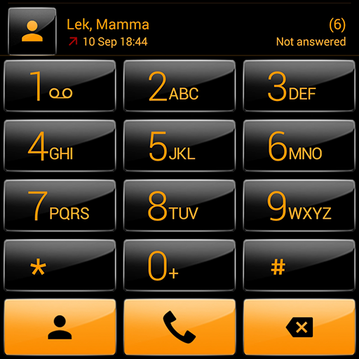 Dialer theme G Black Orange LOGO-APP點子