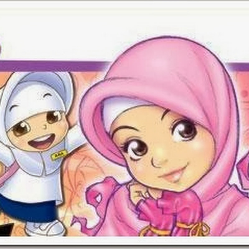  Gambar Kartun Muslimah Ramai  Kumpulan Kartun 