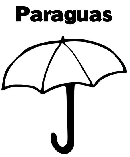 DIBUJOS DE PARAGUAS PARA COLOREAR