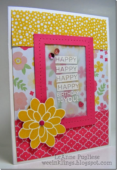 LeAnne Pugliese WeeInklings Awesome Birthday Stampin Up Flower Patch
