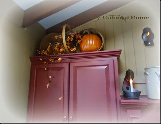 Pumpkin on cupboard