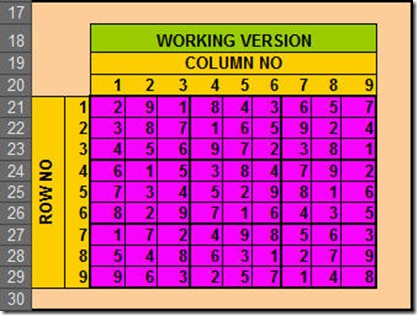 Solve Sudoku with Excel7