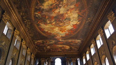 The ceiling in the Painted Hall