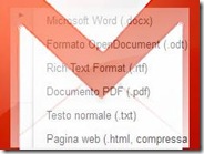 Salvare le email Gmail in PDF, Word docx, OpenDocument odt, rtf o txt