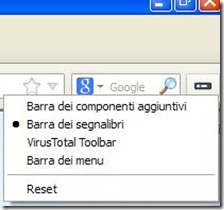 Buttonizer indicare quale barra degli strumenti di Firefox nascondere