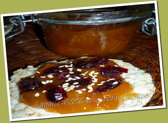 Galletta di riso con marmellata di pesche, mirtilli rossi e semi di sesamo (6)