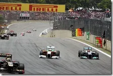 Schumacher supera Di Resta nel gran premio del Brasile 2011
