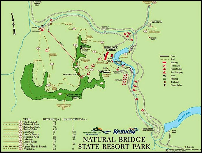 00b - Natural Bridge State Park Map