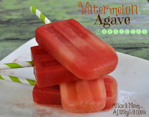 watermelon agave popsicles