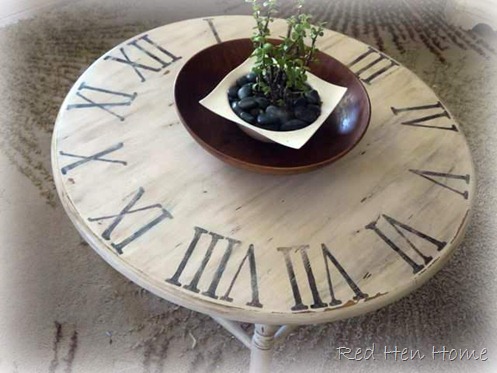 distressed clock table