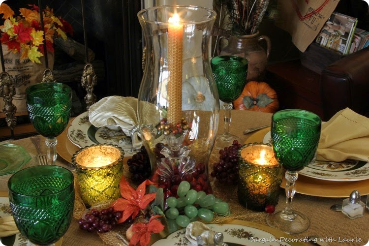 Thanksgiving Tablescapes-Bargain Decorating with Laurie