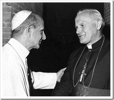 Joao Paulo II e Paulo VI