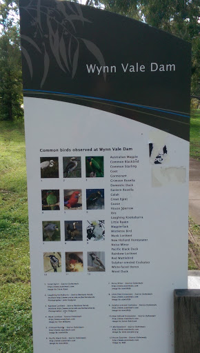 Wynn Vale Dam Bird Sign