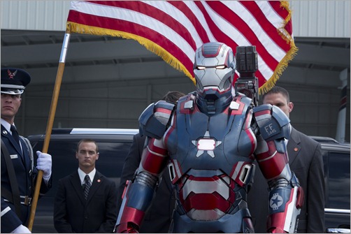 "Marvel's Iron Man 3"<br /><br />Iron Patriot<br /><br />Ph: Zade Rosenthal<br /><br />© 2012 MVLFFLLC.  TM & © 2012 Marvel.  All Rights Reserved.