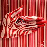 Zebra Hand Painting by Freda Nichols -  