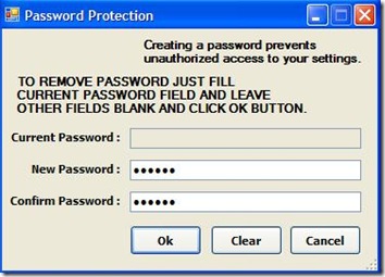 URC Access Modes settare password di protezione limitazioni