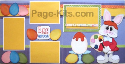 egg bunny svg scrapbook page kit layout idea 500