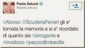 Tweet di Paola Saluzzi