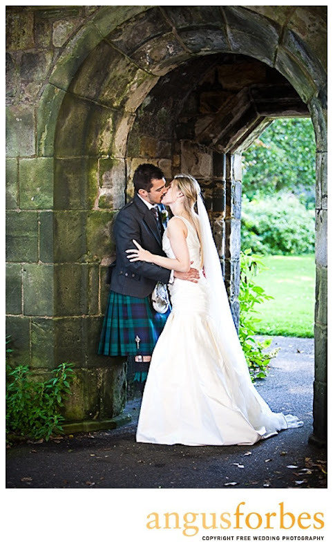 loving kiss Scottish wedding Photographer Dundee_048