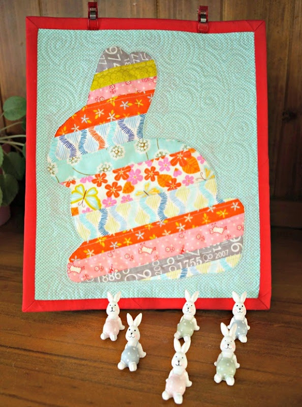 Scrappy Easter Bunny Mini Quilt