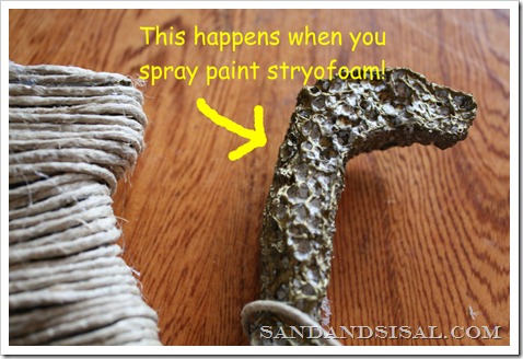 What happens when you spray paint styrofoam
