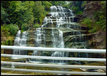 01b3 - Travel to Corning - Rt  414 waterfall along the hwy