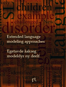 Extended language modeling approaches Cover