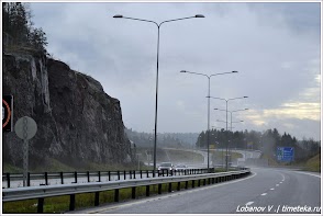 Дорога из Норвегии в Швецию. Фото Лобанова В. www.timeteka.ru Дорога из Норвегии в Швецию.