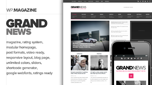 GrandNews - Responsive Rating Magazine Theme - News / Editorial Blog / Magazine