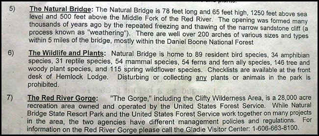 00b2b - Natural Bridge State Park - Visitor Information