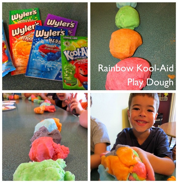 Rainbow Kool-Aid Play Dough