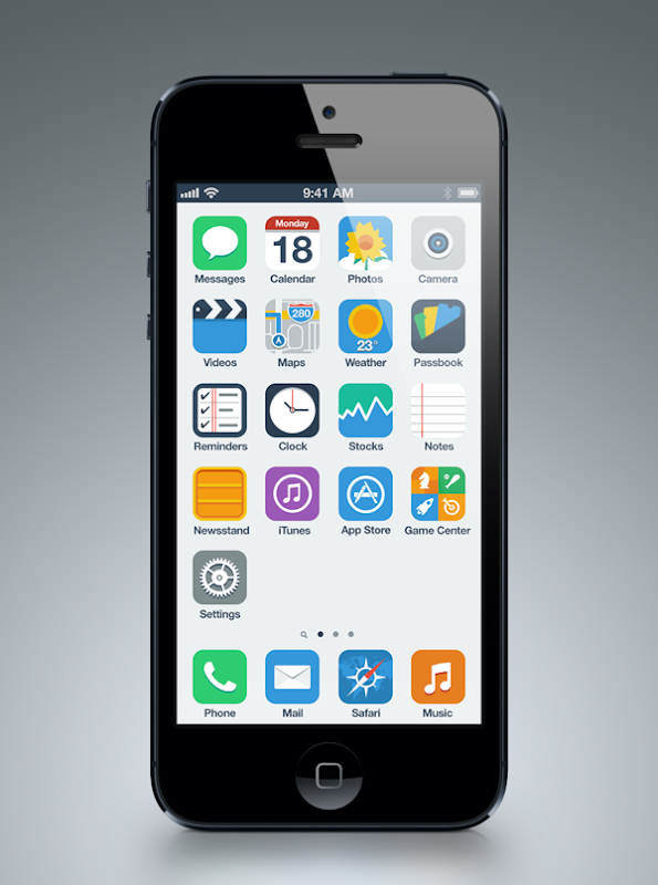 Diseños de lo que podría ser la interfaz del nuevo iOS 7