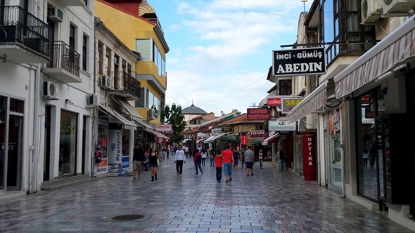 Rua de pedestre em Ohrid