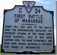First Battle of Manassas Marker No. C-34