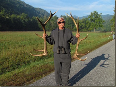 Al with elk antlers