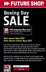 Future Shop: "Boxing Day" starts on Christmas Eve?!?