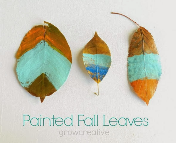 painted leaves for fall #thanksgiving