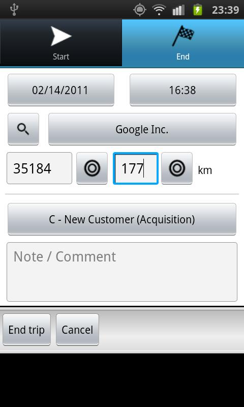 Drivers Log PRO (myLogbook) Screen 2