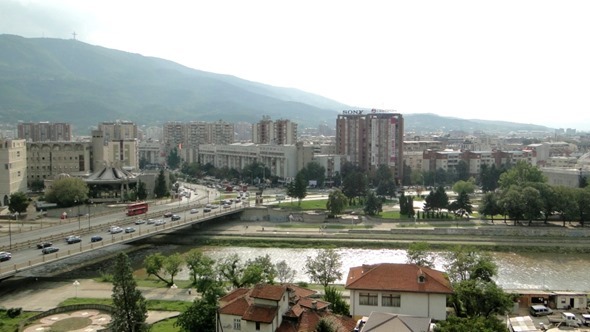 Vista da Tvrdina Kale - Fortaleza de Skopje
