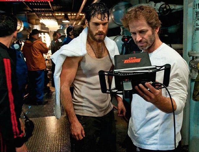 New Man of Steel Photos with Henry Cavill and Director Zack Snyder 02