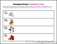 Stamping Strips Valentine's Day
