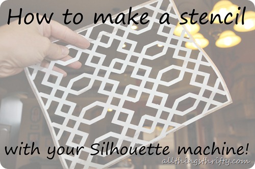 How to make a stencil {without an exacto} | All Things Thrifty