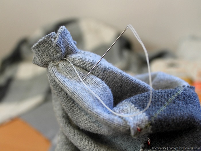 Upcycled Sweater to Heating Pad via homework - carolynshomework (4)