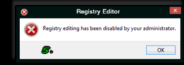 Pop-up: Registry can't open