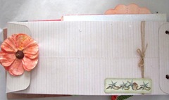 Beach journal back long envelope with flat orange flower