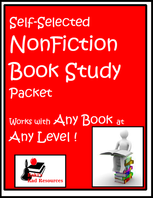 Resources to keep students reading books they enjoy while keeping them accountable for their learning.  Resources from Raki's Rad Resources - NonFiction Book Study